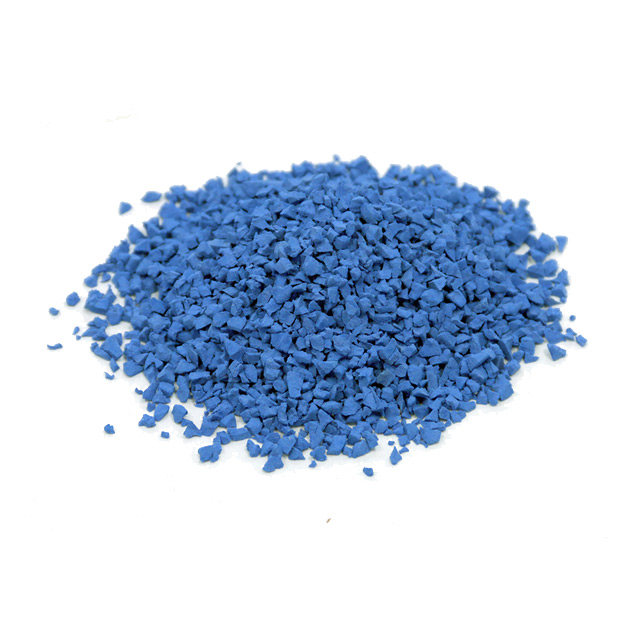 blue rubber granules