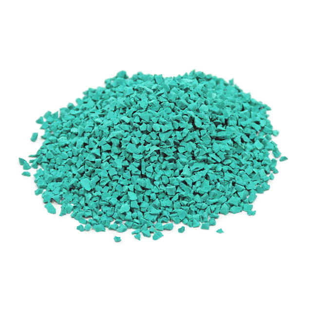 deep aqua rubber granules