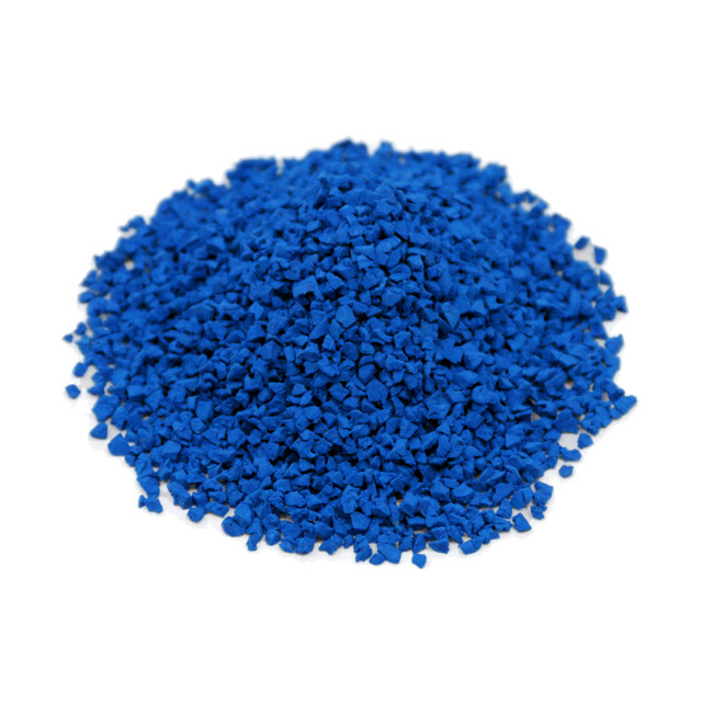 blue rubber granules