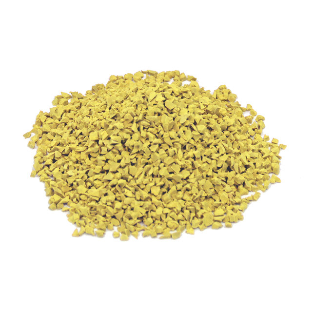 yellow rubber granules