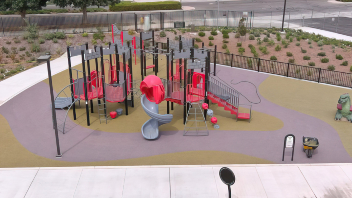 playground rendering with rubber floor